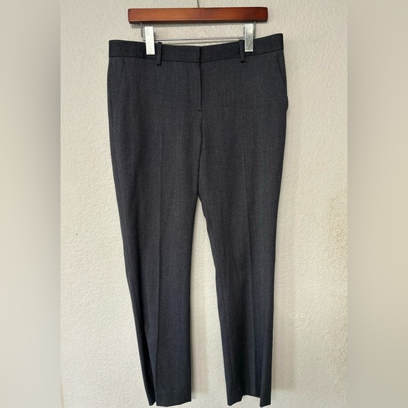 Theory Izelle Apprehend Gray‎ Wool Trouser Pants Size 12 - Picture 1 of 5